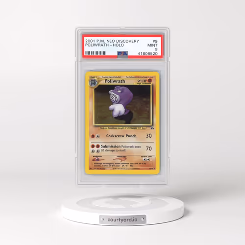 2001 Pokémon Neo Discovery #9 Poliwrath - Holo (PSA 9 MINT)