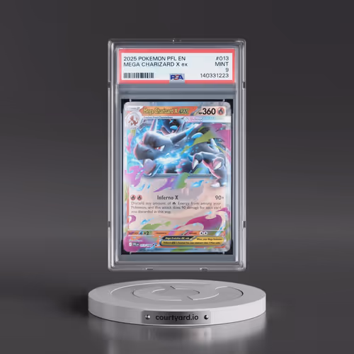2025 Pokémon Pfl EN-Phantasmal Flames #013 Mega Charizard X EX - Holo (PSA 9 MINT)