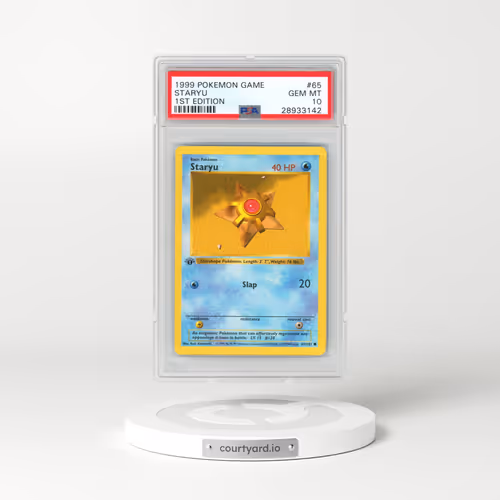 1999 Pokémon Game #65 Staryu - 1st Edition (PSA 10 GEM MINT)