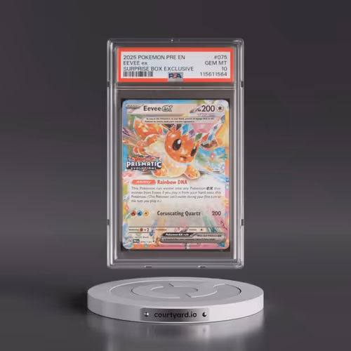 2025 Pokémon Pre EN-Prismatic Evolutions #075 Eevee EX - Holo Surprise Box Exclusive (PSA 10 GEM MIN