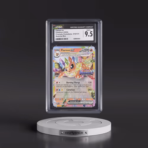 2025 Pokémon Pre EN-Prismatic Evolutions #014 Flareon EX - Holo Surprise Box Exclusive (CGC 9.5 MINT