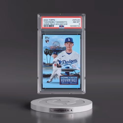 2024 Topps Home Field Advantage #HFA20 Yoshinobu Yamamoto (PSA 8 NM-MT)