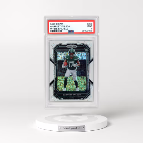 2022 Panini Prizm #309 Garrett Wilson - White Sparkle (PSA 9 MINT)
