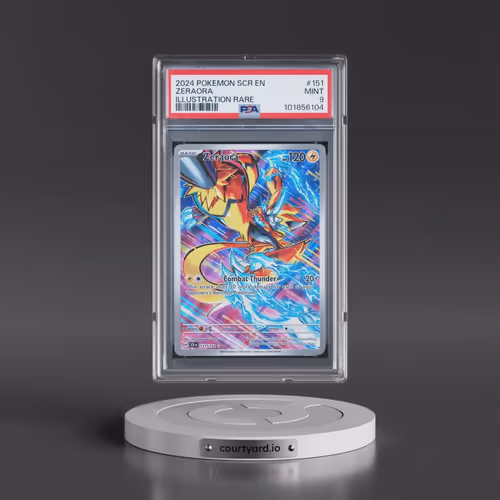 2024 Pokémon Scr EN-Stellar Crown #151 Zeraora - Illustration Rare (PSA 9 MINT)
