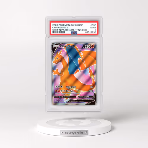 2020 Pokémon Swsh Black Star Promo #050 Charizard V - Holo Champion's Path Elite Trainer Box (PSA 9