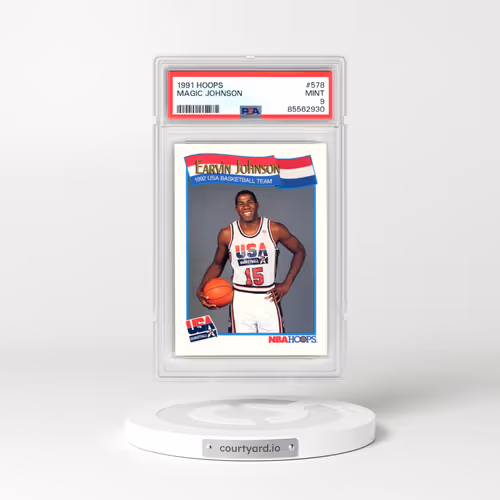 1991 Hoops #578 Magic Johnson (PSA 9 MINT)