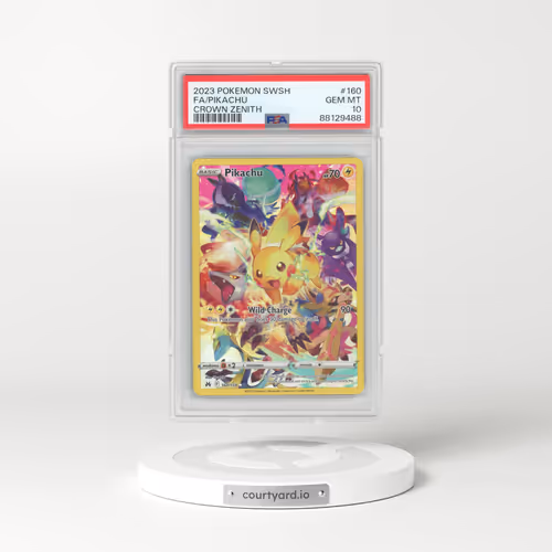 2023 Pokémon Sword and Shield Crown Zenith #160 Pikachu - Full Art (PSA 10 GEM MINT)