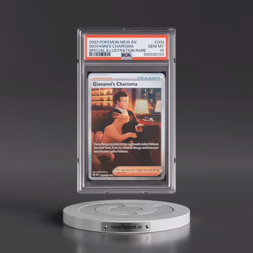 2023 Pokémon Mew EN-151 #204 Giovanni's Charisma - Special Illustration Rare (PSA 10 GEM MINT)