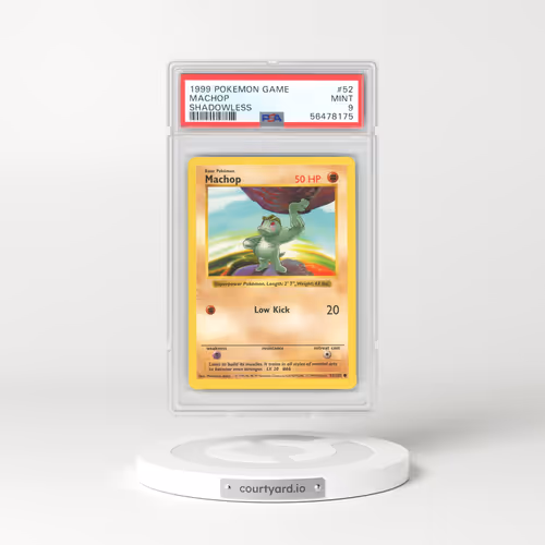 1999 Base Set #52 Machop - Shadowless (PSA 9 MINT)