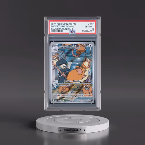 2025 Pokémon Dri EN-Destined Rivals #202 Team Rocket's Raticate - Illustration Rare (PSA 10 GEM MINT