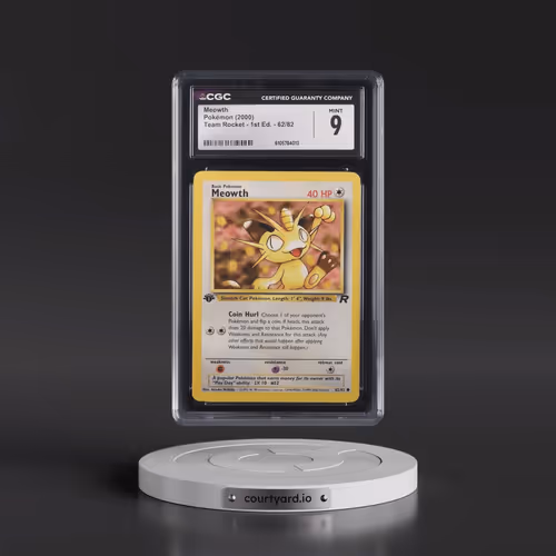 2000 Team Rocket #62/82 Meowth 1st Edition
