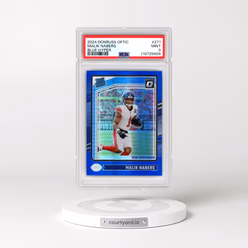 2024 Panini Donruss Optic #271 Malik Nabers - Blue Hyper (PSA 9 MINT)