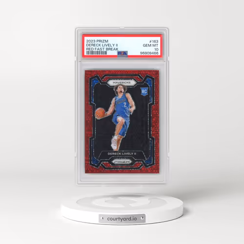 2023 Panini Prizm #163 Dereck Lively II - Red Fast Break (PSA 10 GEM MINT)
