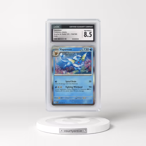 2023 Scarlet & Violet 151 - MEW EN #134/165 Vaporeon - Holo (CGC 8.5 NM-MT+)