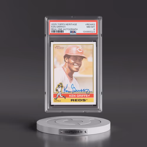 2025 Topps Heritage Real One Autographs #ROAKG Ken Griffey (PSA 8 NM-MT)