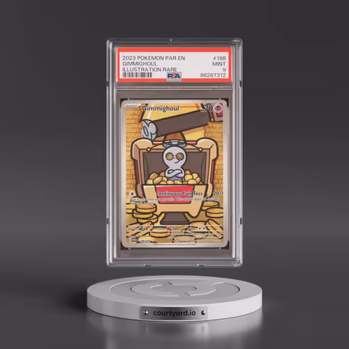 2023 Pokémon Par EN-Paradox Rift #198 Gimmighoul - Illustration Rare (PSA 9 MINT)