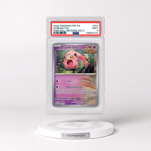 2025 Pokémon Pre EN-Prismatic Evolutions #042 Scream Tail - Reverse Holo Poke Ball (PSA 9 MINT)