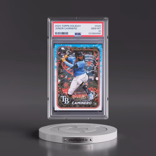 2024 Topps Holiday #H25 Junior Caminero (PSA 10 GEM MINT)
