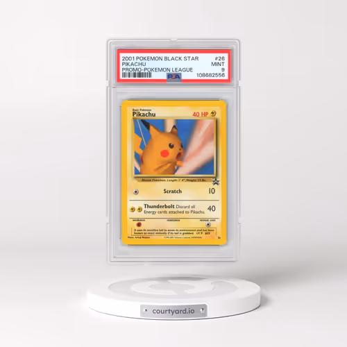 2001 Pokémon Promo Black Star #26 Pikachu - Pokemon League (PSA 9 MINT)