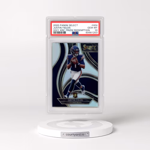 2020 Panini Select 2021 Xrc Prizm Redemption #404 Justin Fields (PSA 10 GEM MINT)