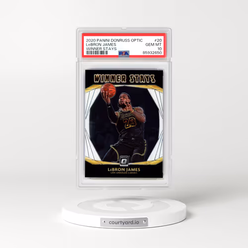2020 Panini Donruss Optic Winner Stays #20 LeBron James (PSA 10 GEM MINT)