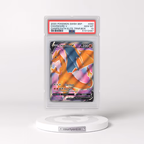2020 Pokémon Swsh Black Star Promo #050 Charizard V - Holo Champion's Path Elite Trainer Box (PSA 10