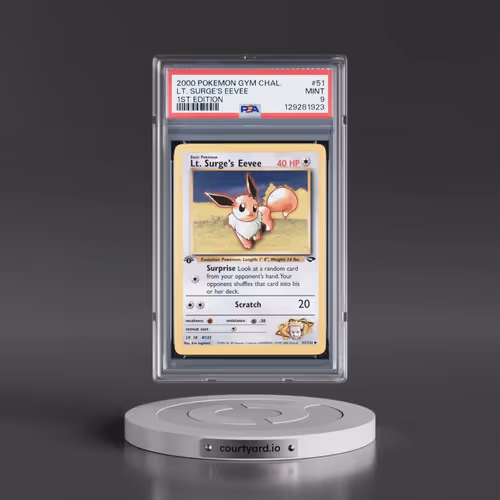 2000 Pokémon Gym Challenge #51 LT. Surge's Eevee - 1st Edition (PSA 9 MINT)