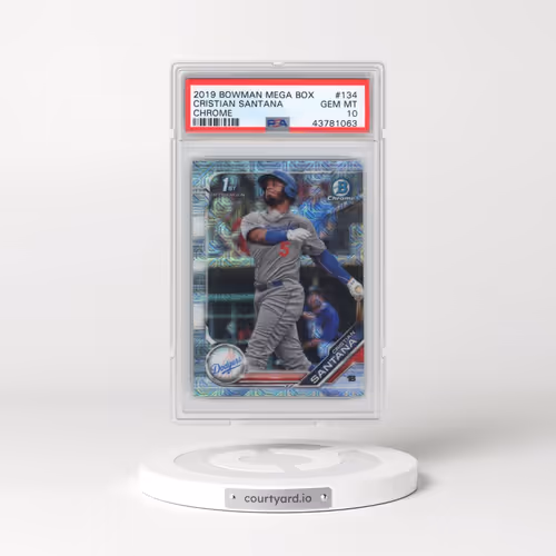 2019 Bowman Mega Box Chrome #134 Cristian Santana (PSA 10 GEM MINT)