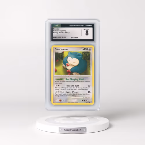 2009 Rising Rivals #81/111 Snorlax (CGC 8 NM-MT)