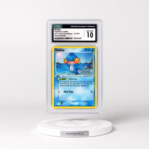 2006 EX Crystal Guardians #57 Mudkip - Holo (CGC 10 GEM MINT)
