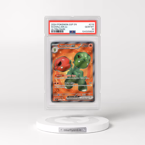 2024 Pokémon Ssp EN-Surging Sparks #216 Scovillain EX - Holo Ultra Rare (PSA 10 GEM MINT)