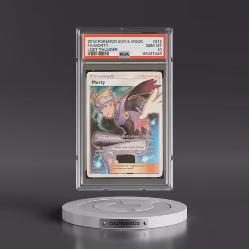 2018 Pokémon Sun & Moon Lost Thunder #212 Morty - Full Art (PSA 10 GEM MINT)