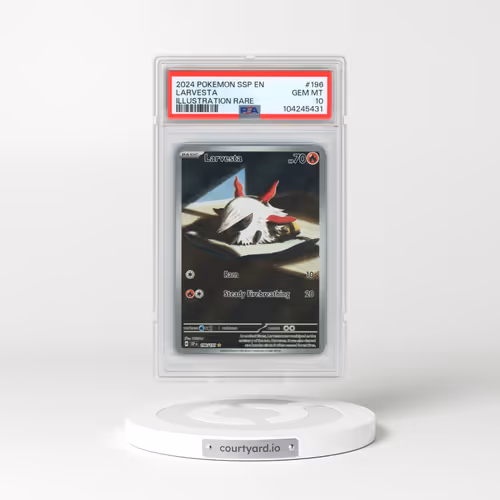 2024 Pokémon Ssp EN-Surging Sparks #196 Larvesta - Illustration Rare (PSA 10 GEM MINT)