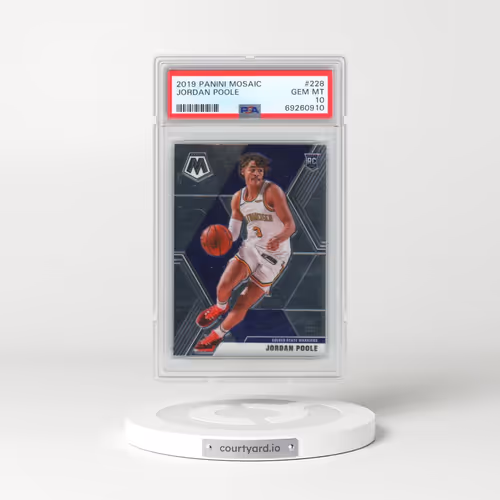 2019 Panini Mosaic #228 Jordan Poole (PSA 10 GEM MINT)