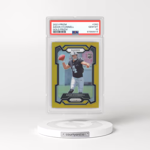 2023 Panini Prizm #360 Aidan O'Connell - Gold Prizm (PSA 10 GEM MINT)