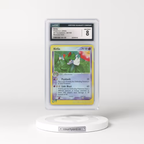 2003 EX Sandstorm (2003 Copyright, w/ "e" Symbol) #40/100 Kirlia - Reverse Holo (CGC 8 NM-MT)