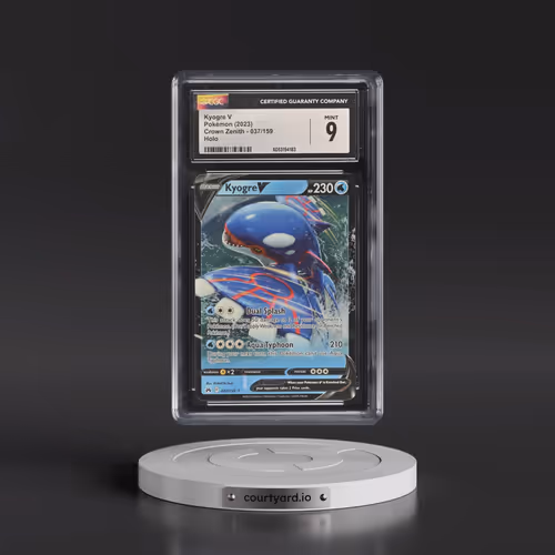 2023 Crown Zenith #037/159 Kyogre V - Holo (CGC 9 MINT)
