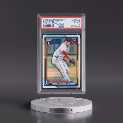 2024 Bowman Draft #BDC63 Payton Tolle - Chrome-Refractor (PSA 8 NM-MT)