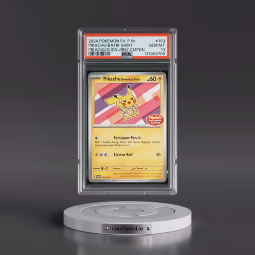 2024 Pokémon SV-P Promo #190 Pikachu in Batik Shirt - Pikachu's Indonesia Journey Campaign (PSA 10 G