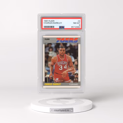 1987 Fleer #9 Charles Barkley (PSA 8 NM-MT)