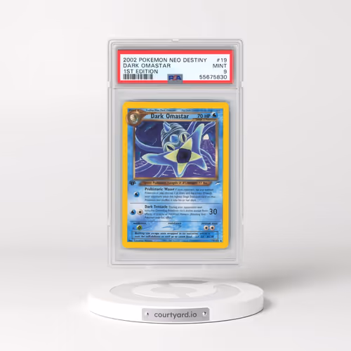 2002 Pokémon Neo Destiny #19 Dark Omastar - 1st Edition (PSA 9 MINT)
