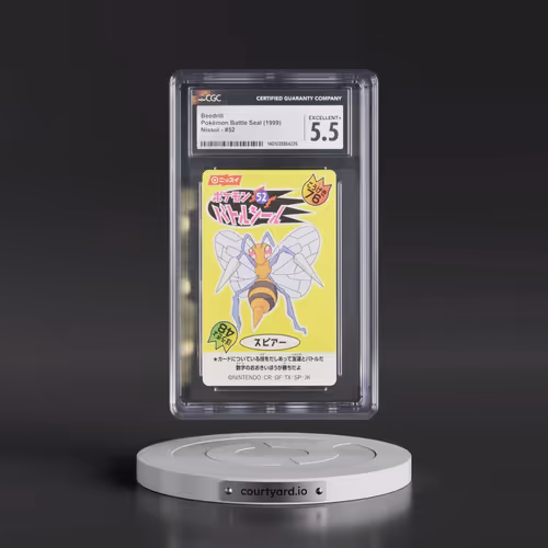 1999 Pokémon Battle Seal (1999 Nissui) - Japanese #52 Beedrill (CGC 5.5 EX+)