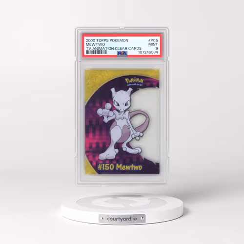 2000 Topps Pokémon TV Animation Clear Cards #PC5 Mewtwo (PSA 9 MINT)