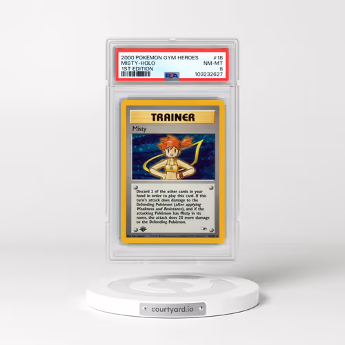 2000 Pokémon Gym Heroes #18 Misty - 1st Edition Holo (PSA 8 NM-MT)