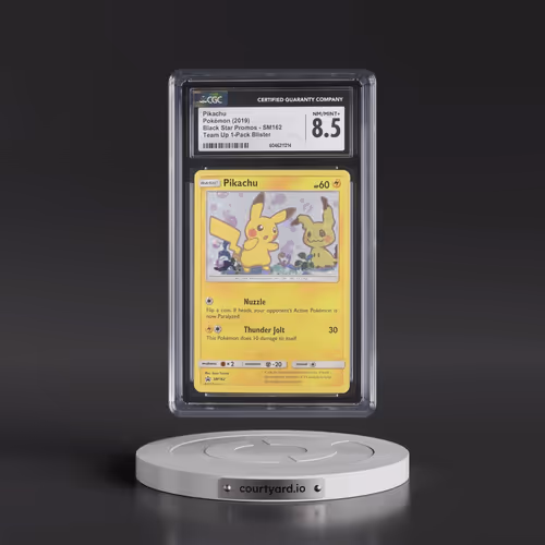 2016 Black Star Promos - Sun & Moon #SM162 Pikachu - Team Up 1-Pack Blister (Cosmos Holo) (CGC 8.5 N