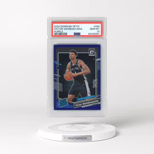 2023 Panini Donruss Optic #225 Victor Wembanyama - Purple (PSA 10 GEM MINT)