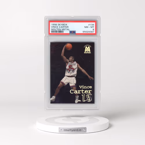 1998 Skybox Molten Metal #134 Vince Carter (PSA 8 NM-MT)