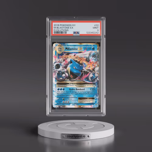 2016 Pokémon XY Evolutions #22 M Blastoise EX - Holo (PSA 9 MINT)