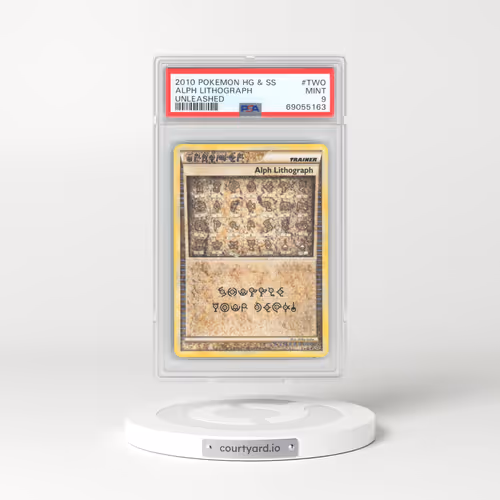 2010 Pokémon Heartgold & Soulsilver Unleashed #TWO Alph Lithograph (PSA 9 MINT)