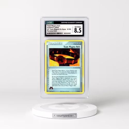 2004 EX Team Magma Vs Team Aqua #81 Team Magma Belt - Holo (CGC 8.5 NM-MT+)